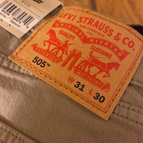 Levi's® Men's 505™ Regular Fit Straight
Jeans - Tan 31x30 - Picture 4 of 6